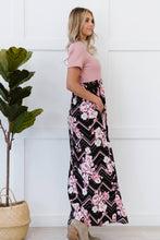 Load image into Gallery viewer, P &amp; Rose Love Deeply Full Size Two-Tone Floral Maxi Dress
