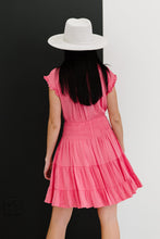 Load image into Gallery viewer, ODDI Pink Passion Full Size Run Smocked Waist Dress
