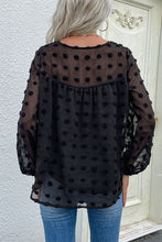 Load image into Gallery viewer, Swiss Dot V-Neck Blouse
