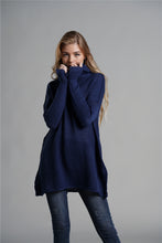 Load image into Gallery viewer, Exposed Seam Funnel Neck Tunic Sweater
