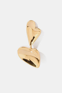 Heart-Throb Gold-Plated Drop Earrings