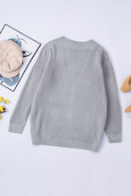 Load image into Gallery viewer, Open Front Curved Knit Cardigan Sweater
