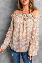 Load image into Gallery viewer, Floral Off-Shoulder Flare Sleeve Blouse
