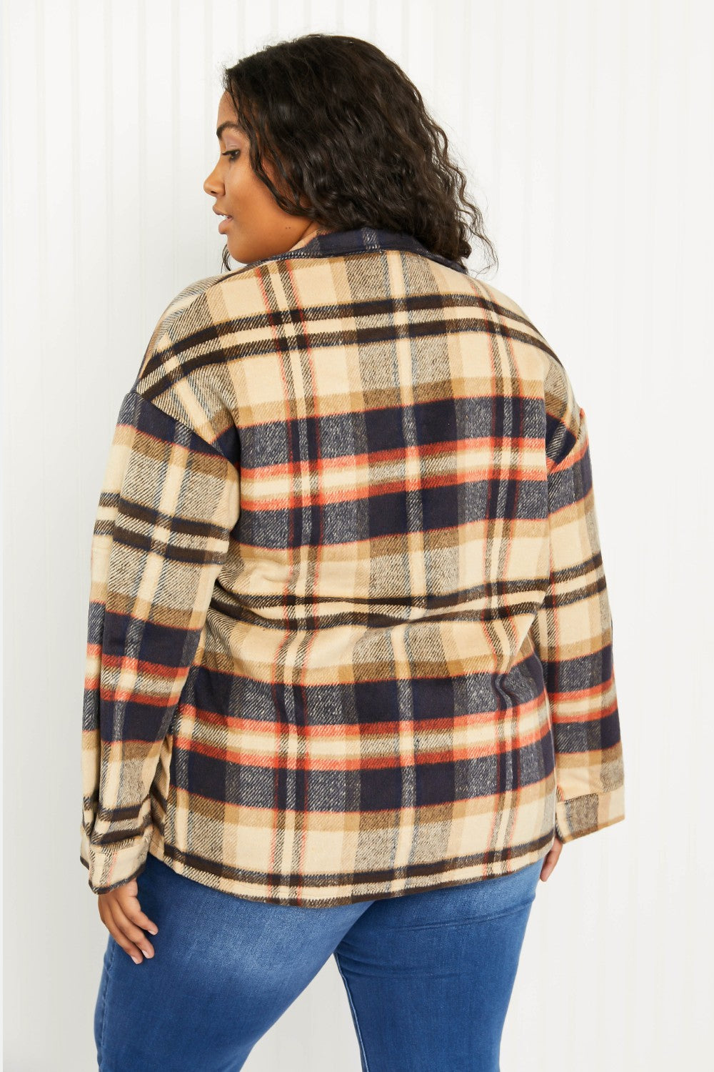 CY Fashion Crushing on Fall Full Size Plaid Shacket