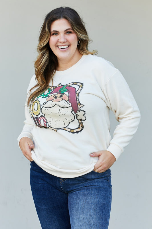 TEES2URDOOR Full Size Mommy and Me Christmas Graphic Dropped Shoulder Sweatshirt