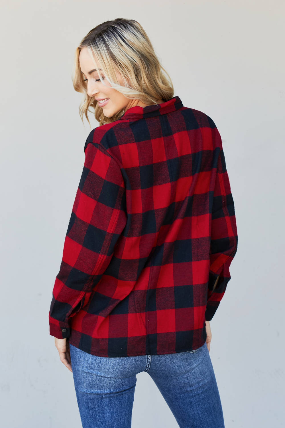 Sew In Love Full Size Plaid Button-Up Shirt