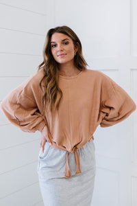 Hailey & Co All Tied Up Full Size Run Ribbed Top