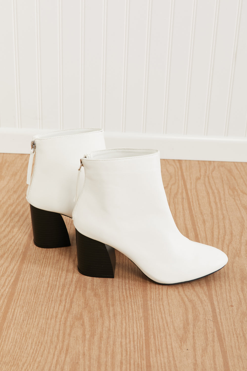 Qupid Walk the Line Pointed Toe Ankle Booties