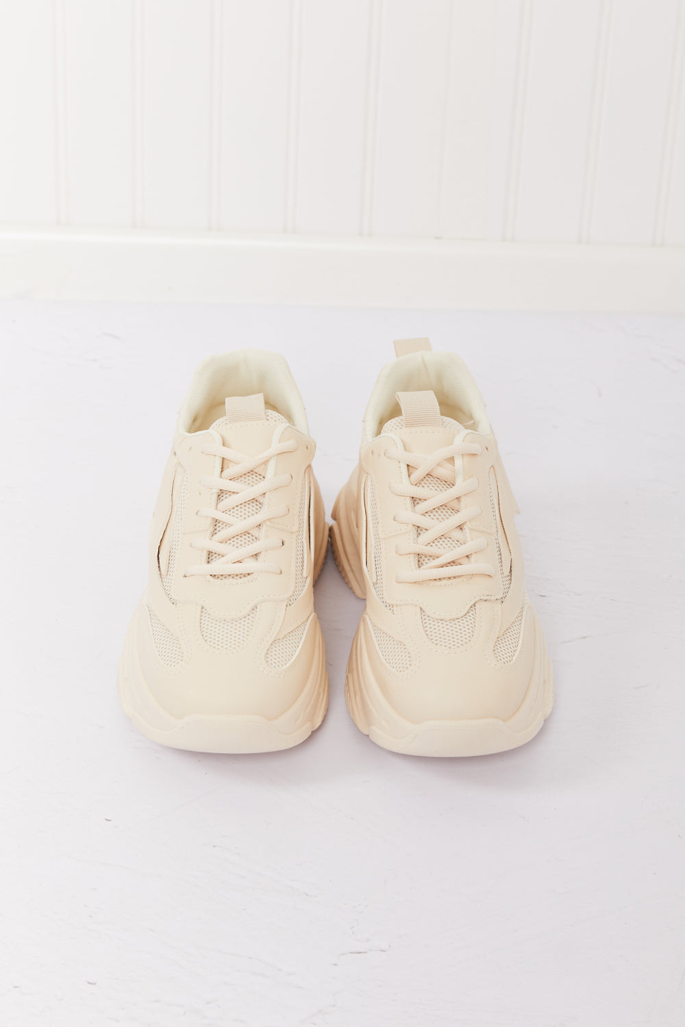 Qupid Let's Crush It Chunky Sole Lace-Up Sneakers