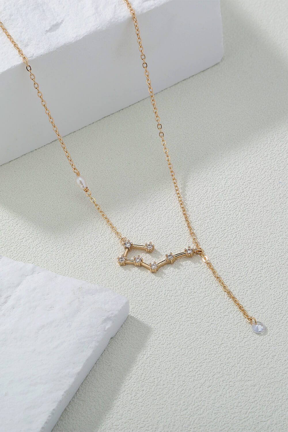 Rhinestone Taurus Chain Necklace