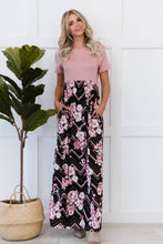 Load image into Gallery viewer, P &amp; Rose Love Deeply Full Size Two-Tone Floral Maxi Dress
