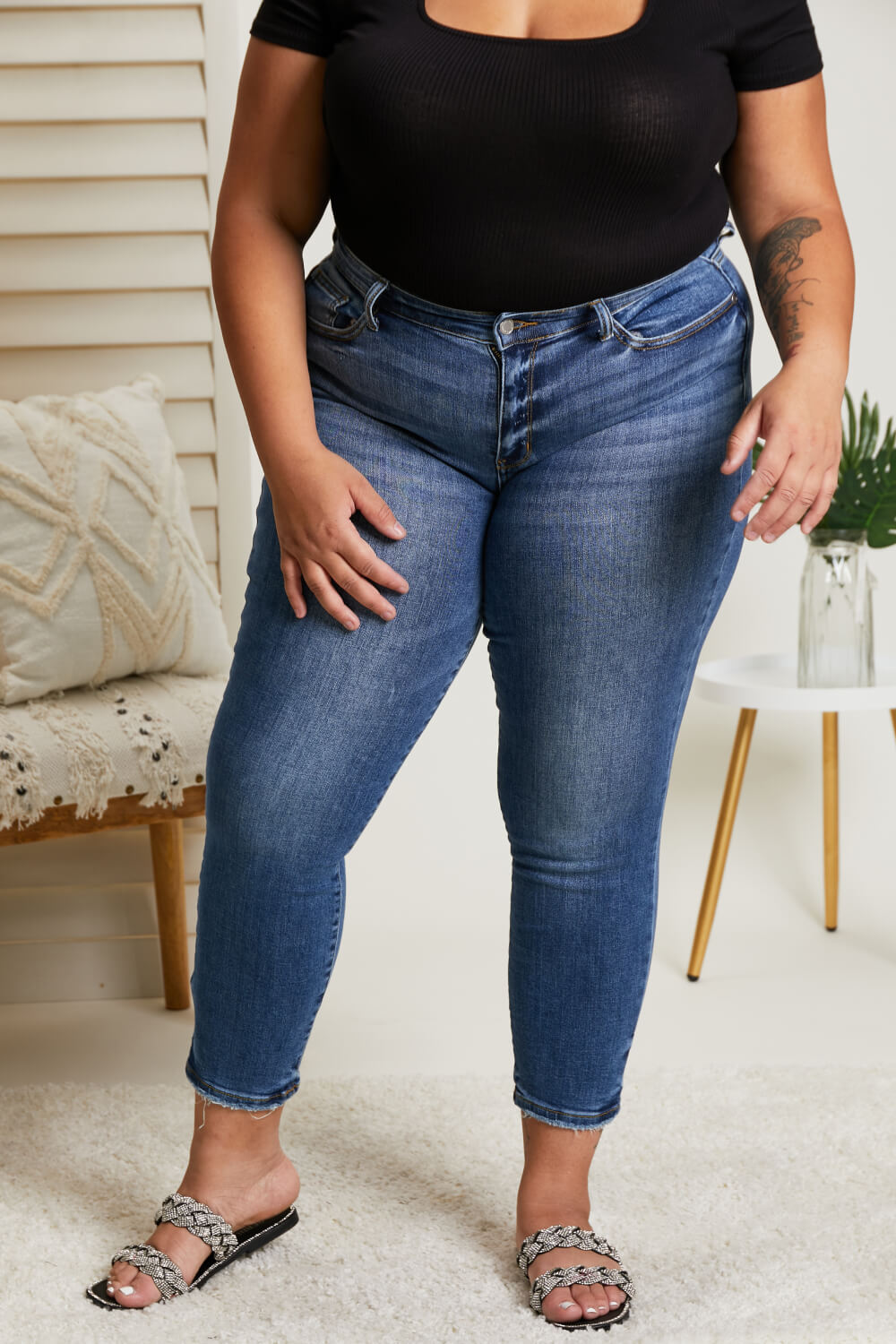 Judy Blue Gemma Full Size Classic Boyfriend Jeans