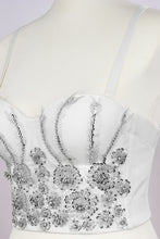 Load image into Gallery viewer, Floral Beaded Bustier
