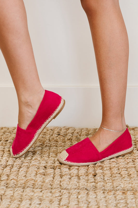 WeeBoo In Step Espadrille Slip-On Flats in Fuchsia