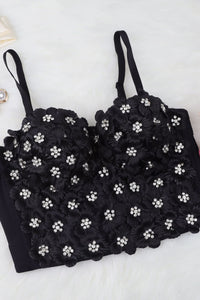 Flower Embellishment Bustier