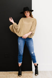 ODDI Blow Me Away Full Size Run Balloon Sleeve Blouse