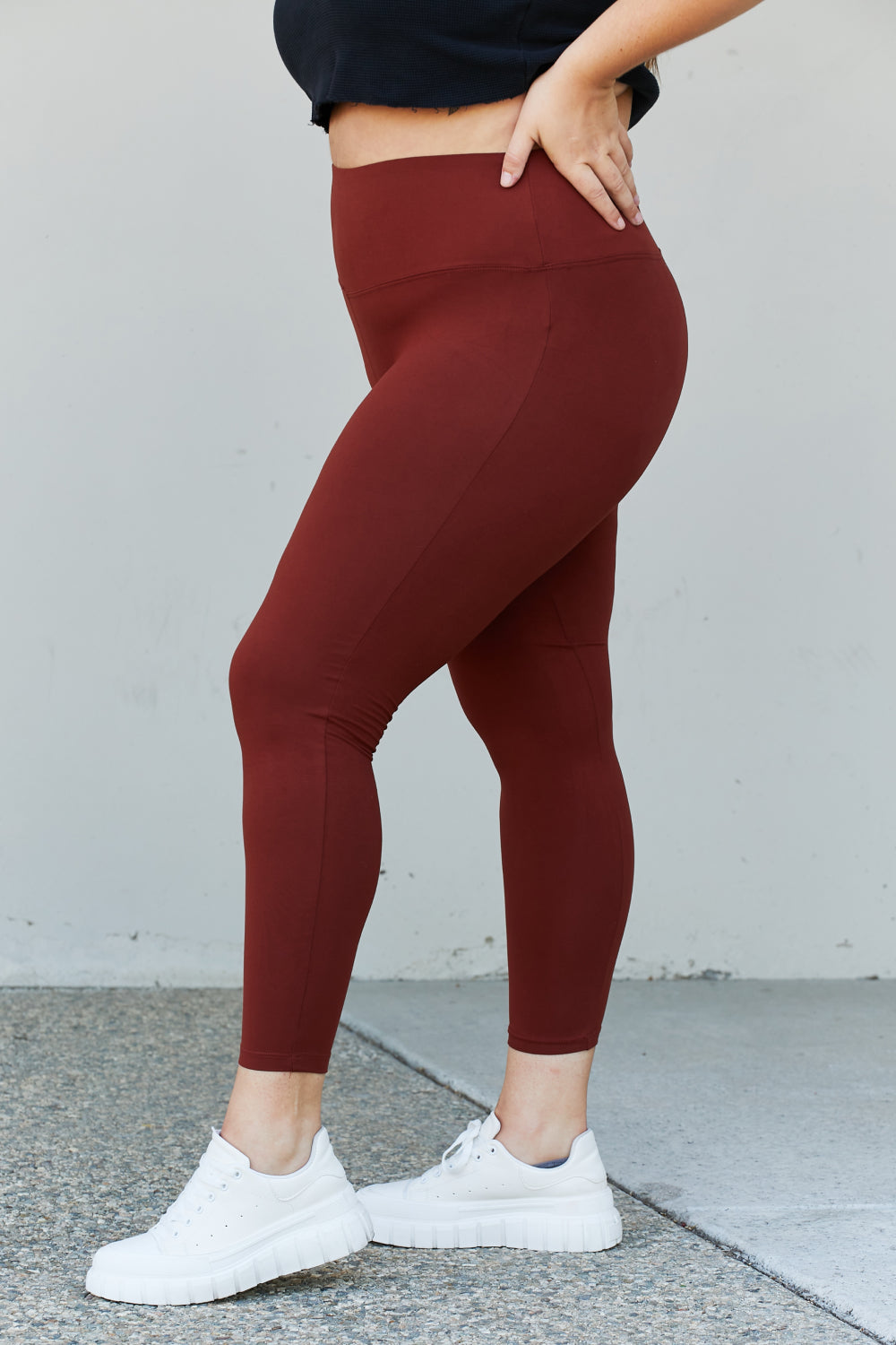 Zenana Full Size Wide Waistband Yoga Leggings