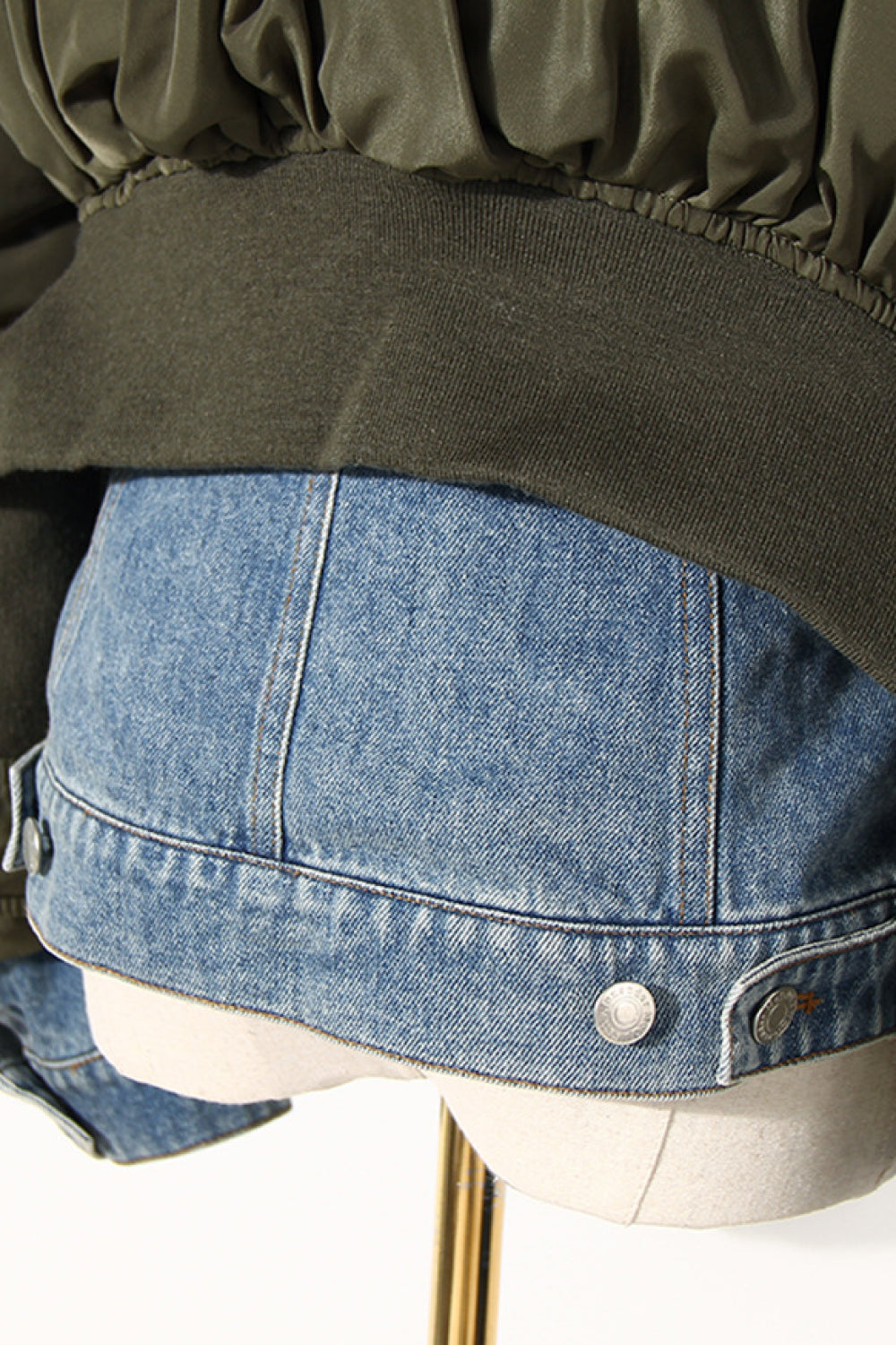 Two-Tone Denim Jacket with Pockets