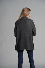 Load image into Gallery viewer, Exposed Seam Funnel Neck Tunic Sweater
