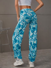 Load image into Gallery viewer, Abstract Print High Waist Ruched Pants
