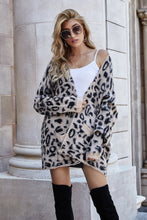 Load image into Gallery viewer, Leopard Longline Cardigan with Pockets
