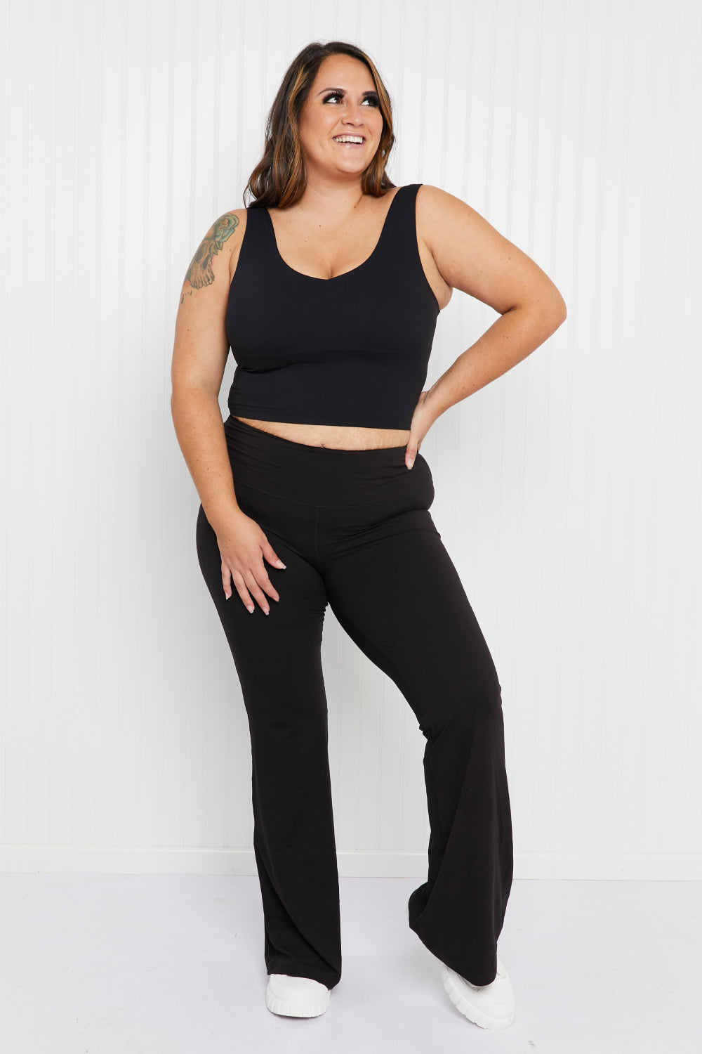 Rae Mode Willpower Full Size Flared Yoga Pants