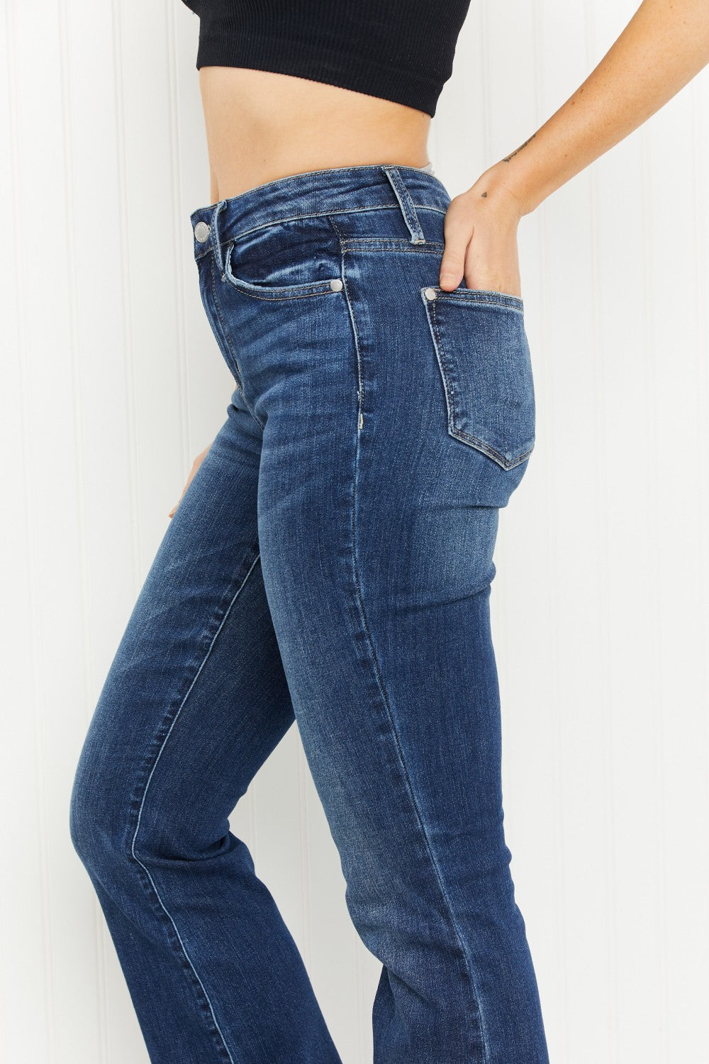 Judy Blue Lucy Full Size Mid-Rise Bootcut Jeans