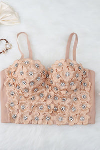 Flower Embellishment Bustier