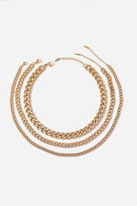 Keeps Getting Better Curb Chain Three-Piece Necklace Set