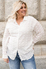 Load image into Gallery viewer, Plus Size Swiss Dot Dropped Shoulder Shirt
