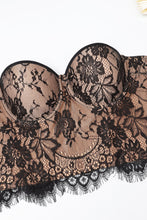 Load image into Gallery viewer, Lace Overlay Bustier with Scalloped Hem
