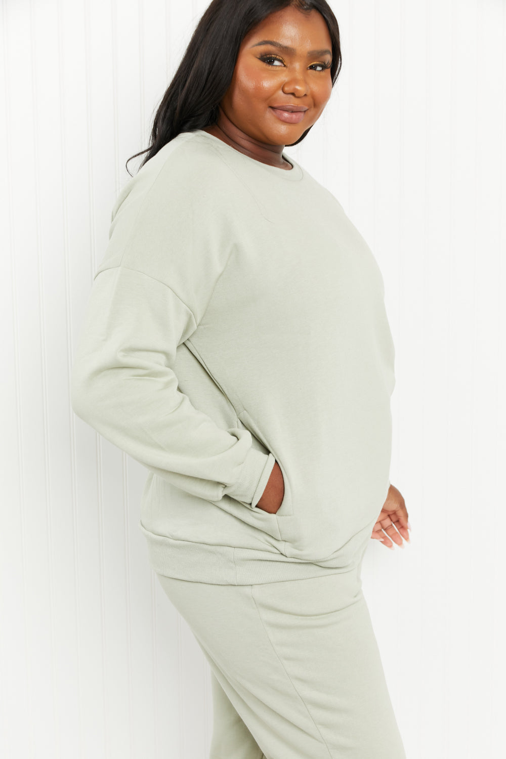 Zenana Full Size Dropped Shoulder Loungewear Set with Pockets