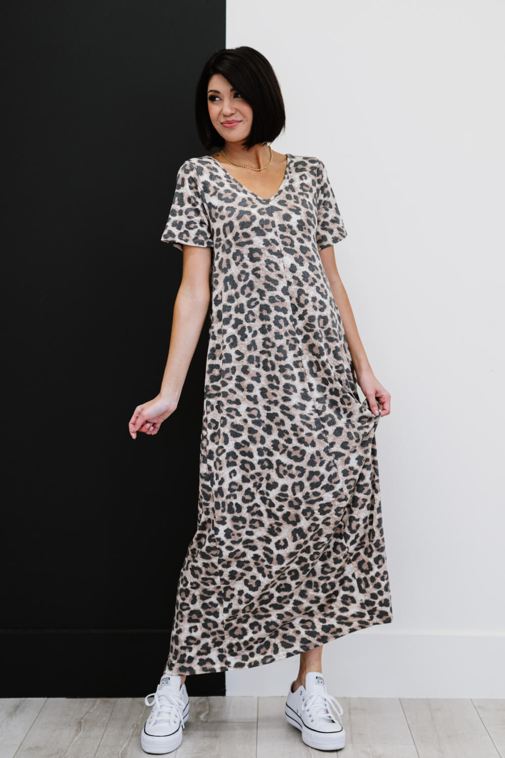 Zenana Born to be Wild Full Size Run Leopard Print Maxi Dress