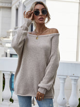 Load image into Gallery viewer, Rolled Hem Raglan Sleeve Sweater
