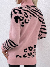 Load image into Gallery viewer, Animal Print Turtleneck Sweater
