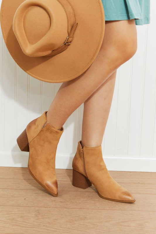 Qupid On the Road Again Pointed Toe Booties