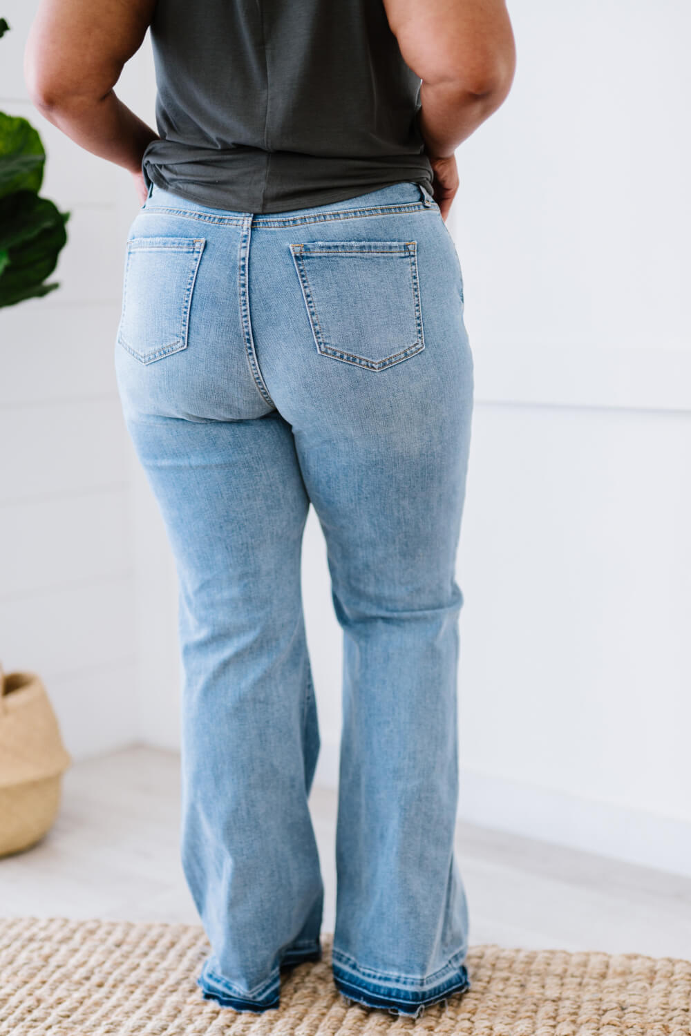 SneakPeek Fit and Flair Full Size Run Flare Jeans