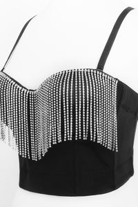 Rhinestone Fringe Bustier