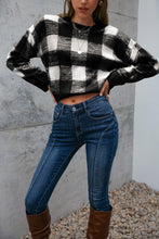 Load image into Gallery viewer, Buffalo Plaid Cropped Sweater
