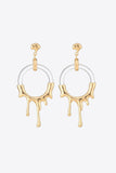 Zinc Alloy and Resin Drop Earrings