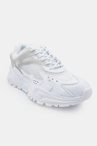 Berness Chunky Sole Contrast Detail Athletic Sneakers in White