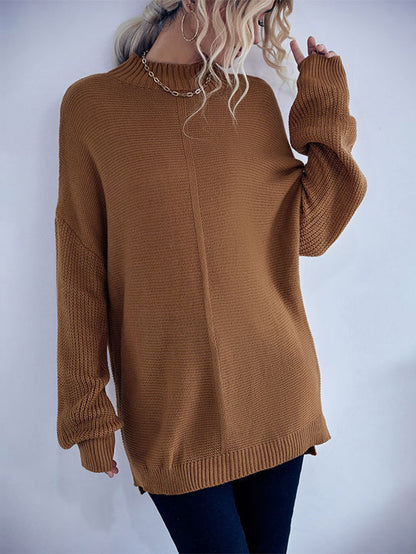 Dolman Sleeve Mock Neck Sweater