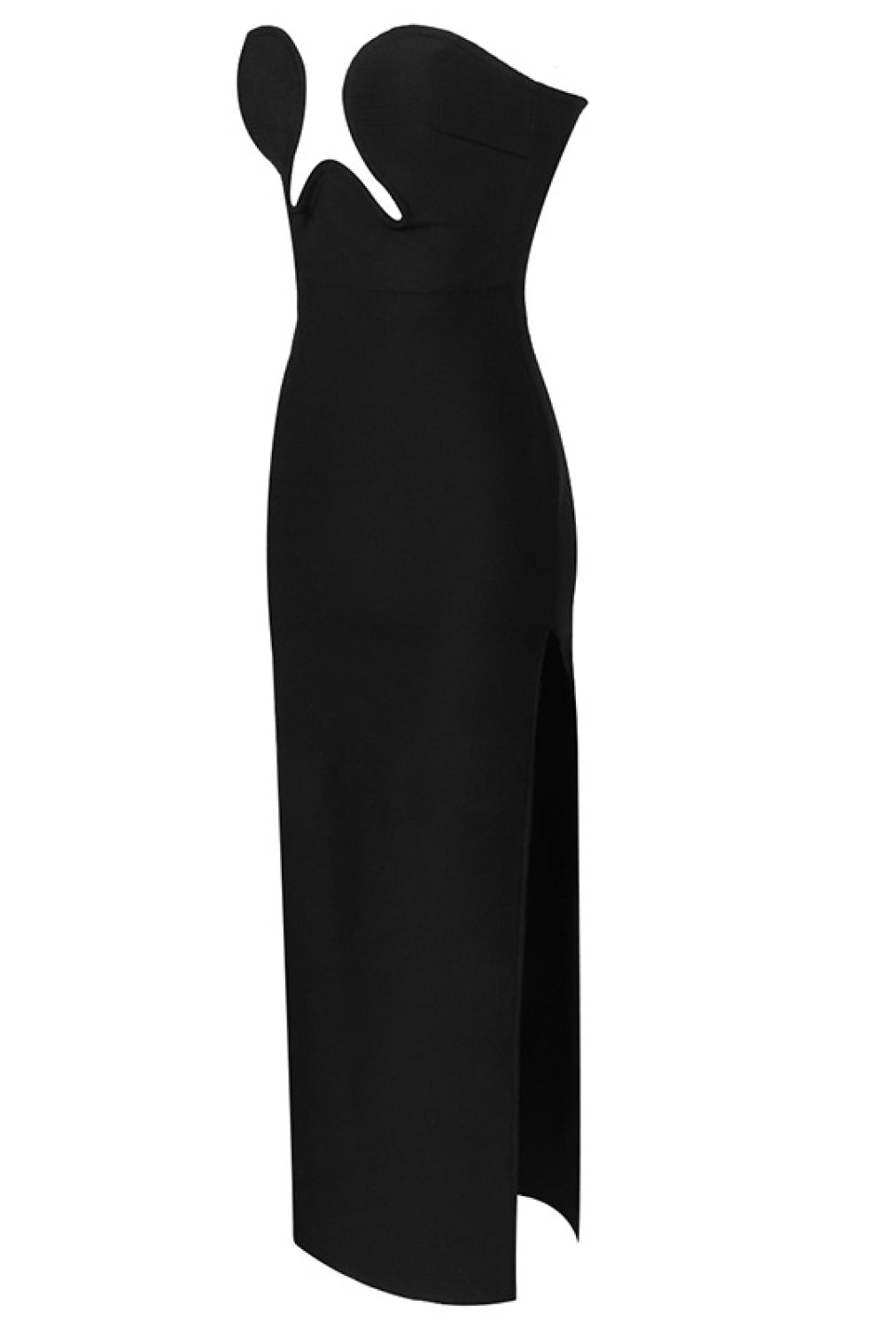 Strapless Cutout Side Split Dress