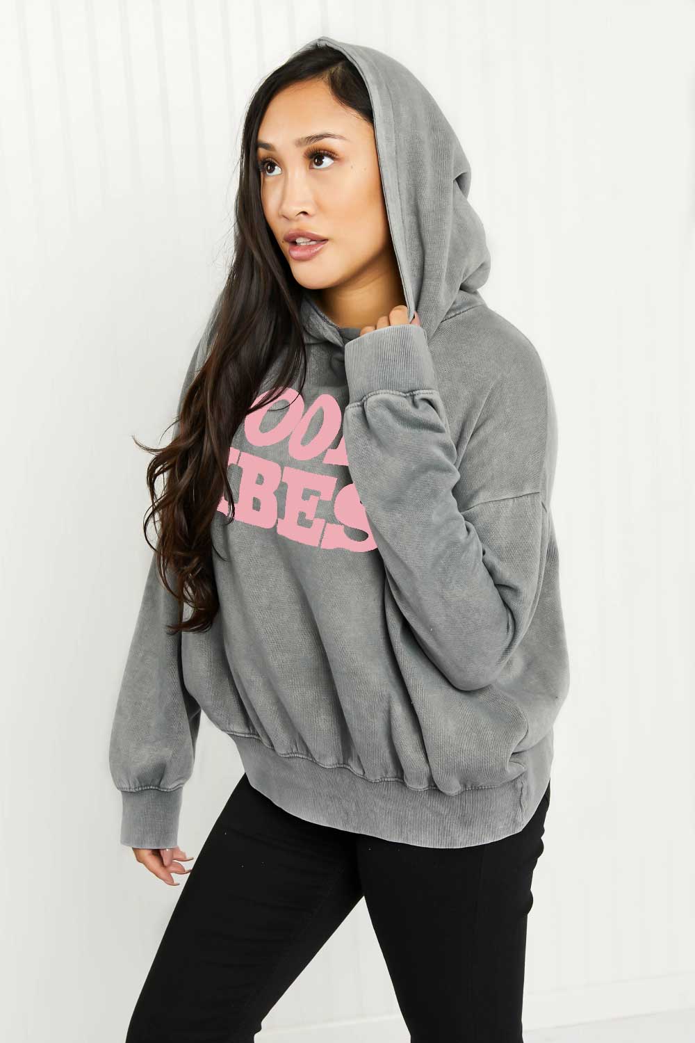 Sew In Love Good Vibes Full Size Hoodie