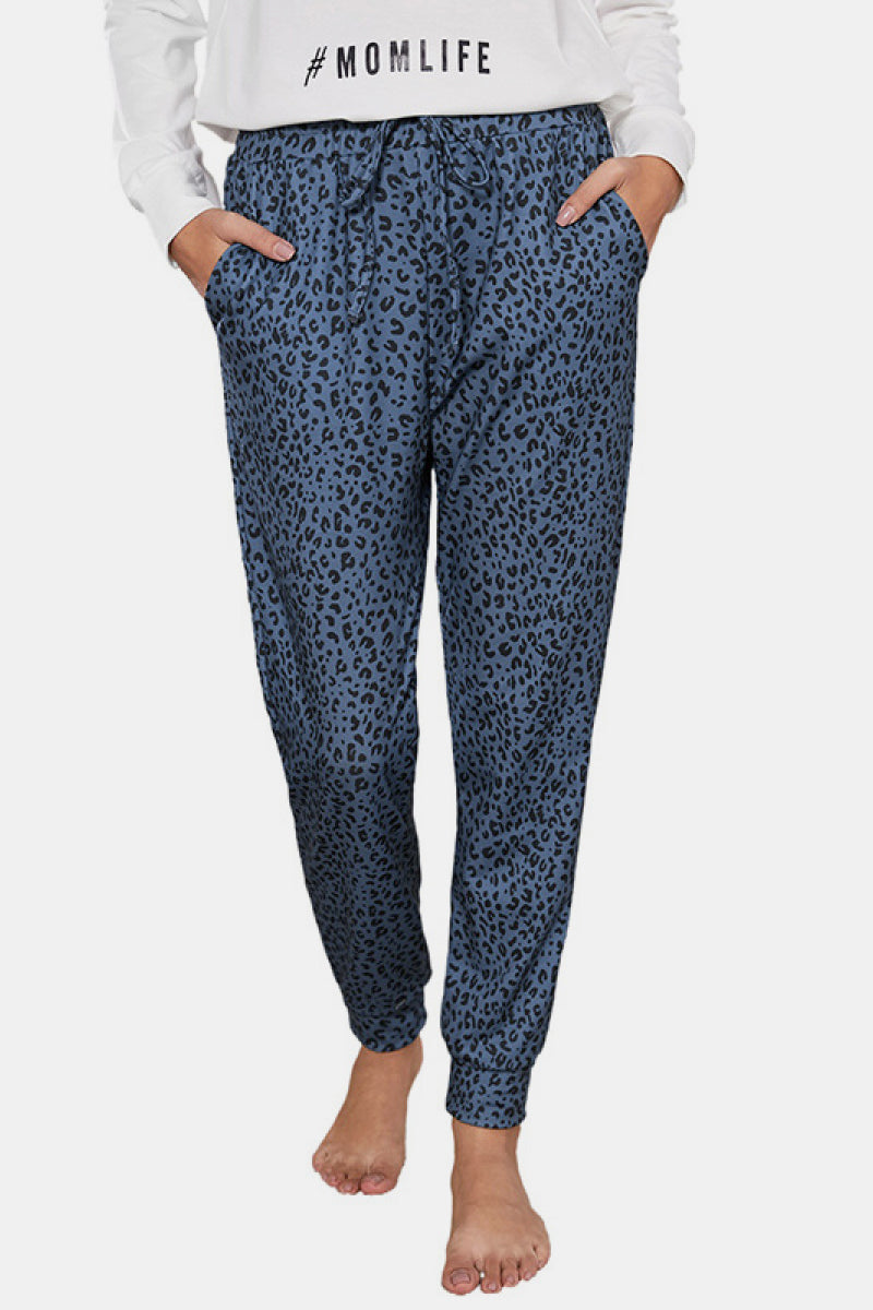 Printed High-rise Pencil Pants