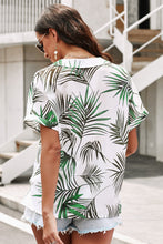 Load image into Gallery viewer, Botanical Print Button Front Lapel Collar Shirt
