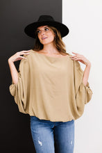 Load image into Gallery viewer, ODDI Blow Me Away Full Size Run Balloon Sleeve Blouse
