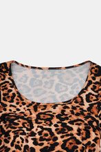 Load image into Gallery viewer, Plus Size Leopard Ruched Maxi Bodycon Dress
