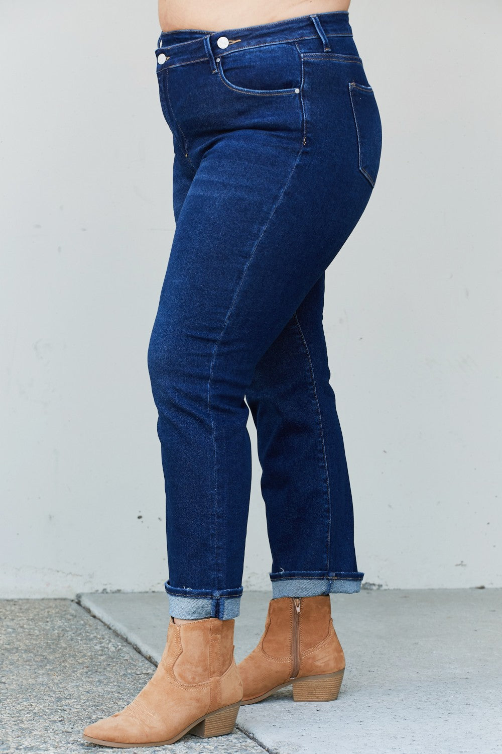 RISEN Crossover Waist Jeans with Pockets