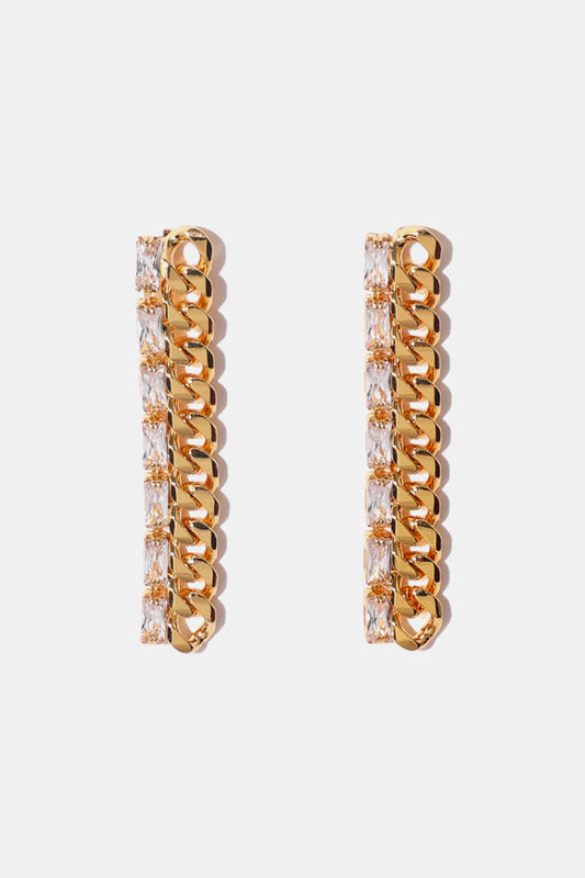 Curb Chain Drop Earrings